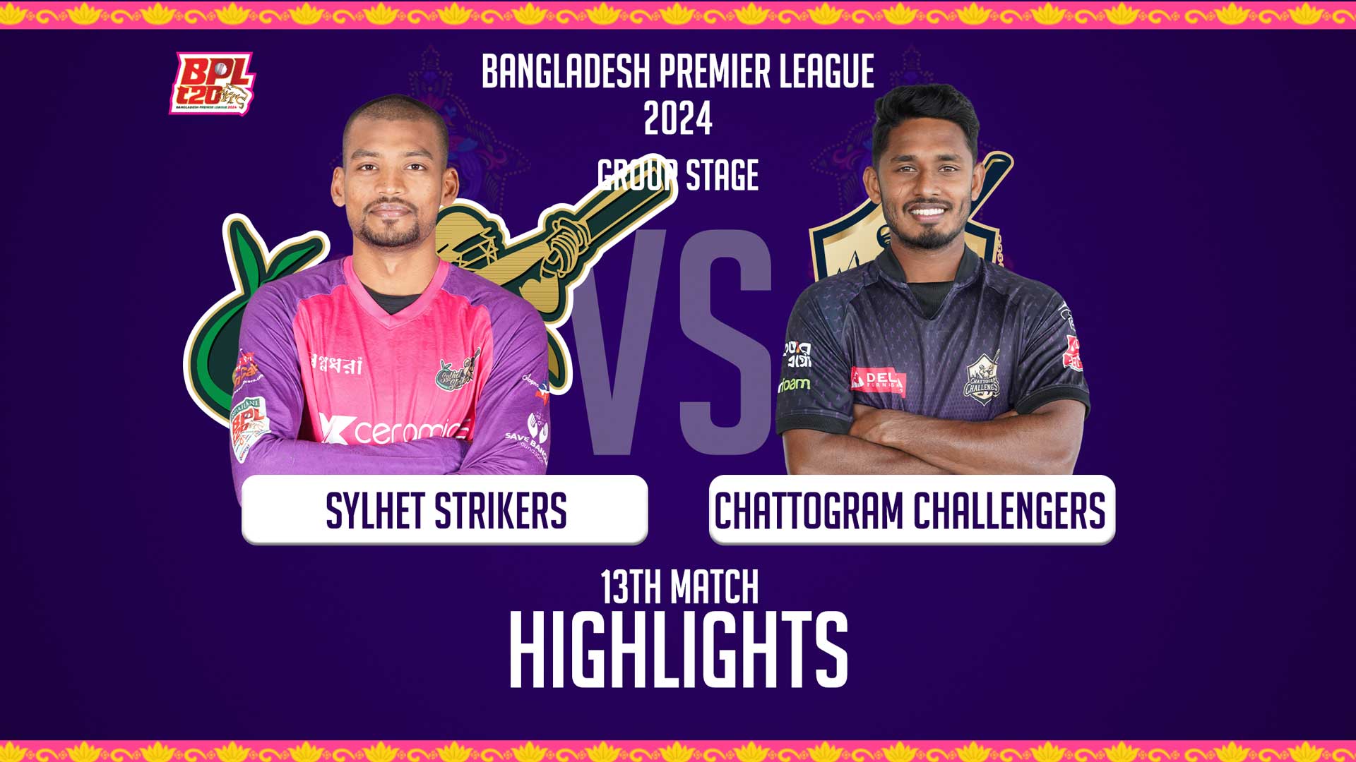 Sylhet Strikers vs Chattogram Challengers || 13th Match